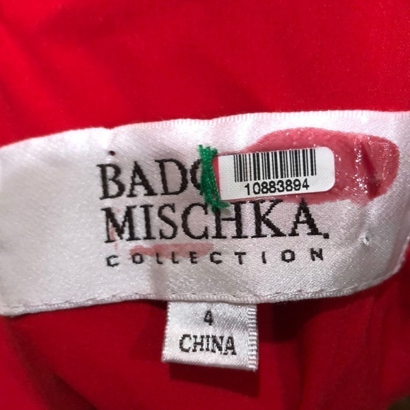 Badgley Mischka Odessa Crossover Cut Out Sides Dress Size 4 - Picture 7 of 11